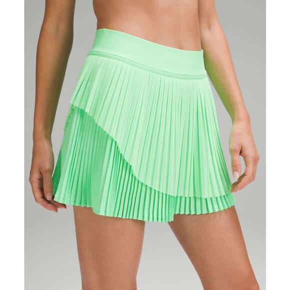 Lululemon Tiered Pleats High Rise Tennis Skirt Pistachio - Picture 2 of 10